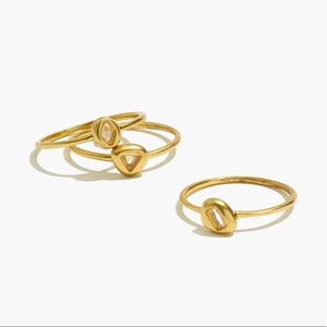 Madewell stained glass ring set